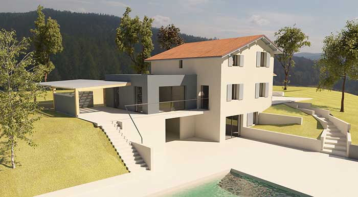 Extensions et restructuration d’une maison sur les contreforts du Vercors (26)